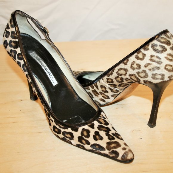 Brian Atwood Animal Print Stiletto Heels - Picture 1 of 6